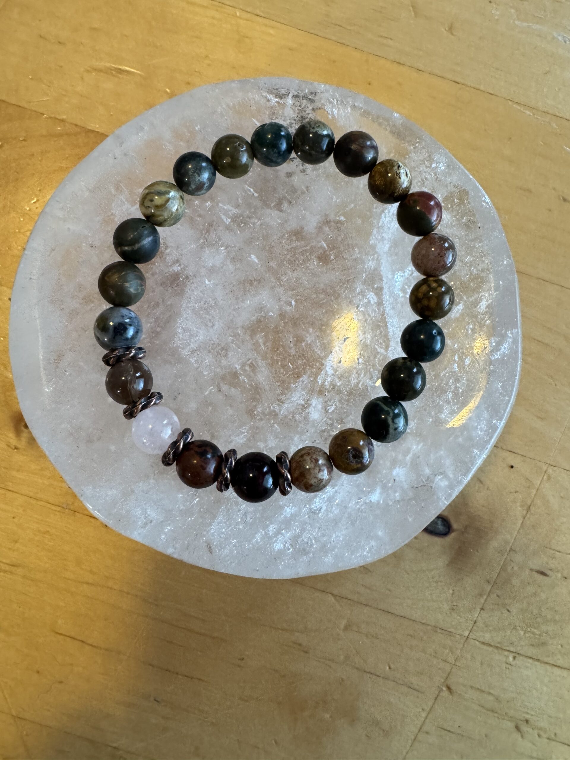 Jasper and Rose Quartz Bracelet