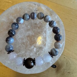 Botswana Agate and Rose Quartz