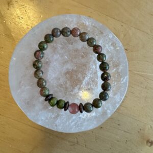 Unakite with Cherry Quartz Bracelet