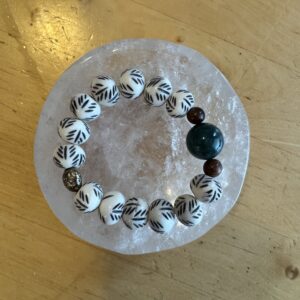 Ocean Jasper and Bone Bracelet