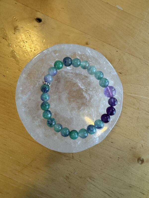 Fluorite and Amethyst Bracelet