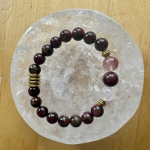 Red Copper Agate with Fire Quartz