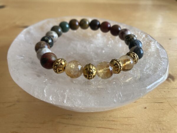Rainforest Jasper with Citrine Bracelet - Image 2