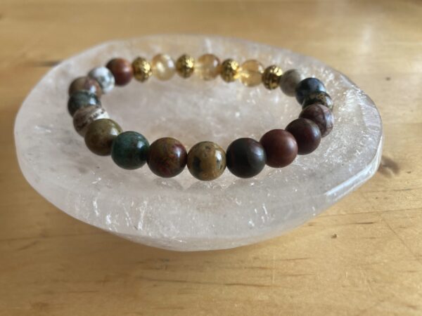 Rainforest Jasper with Citrine Bracelet - Image 3