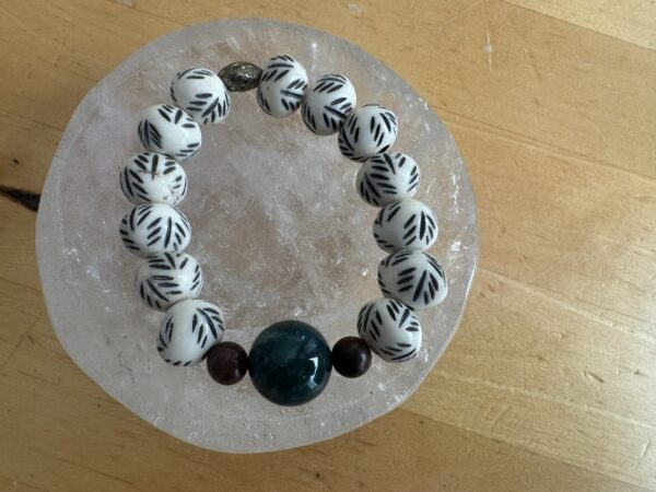 Bone and Ocean Jasper Bracelet