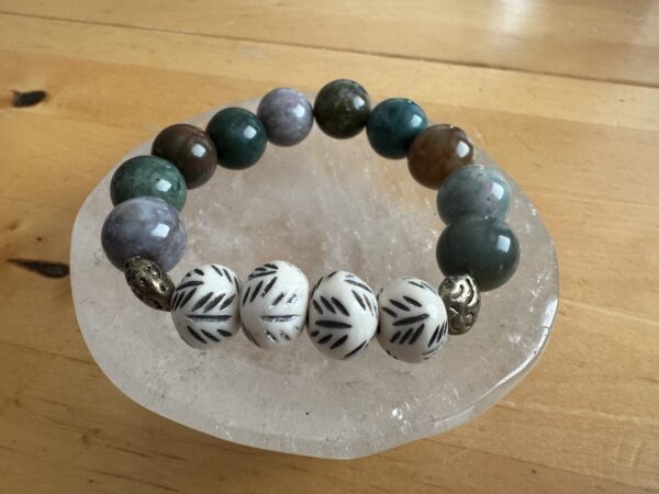 Ocean Jasper and Bone Bracelet - Image 3