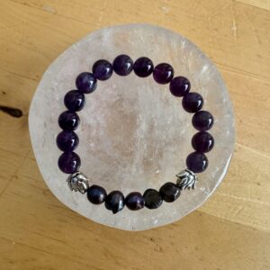 Amethyst and Freshwater Pearl Bracelet