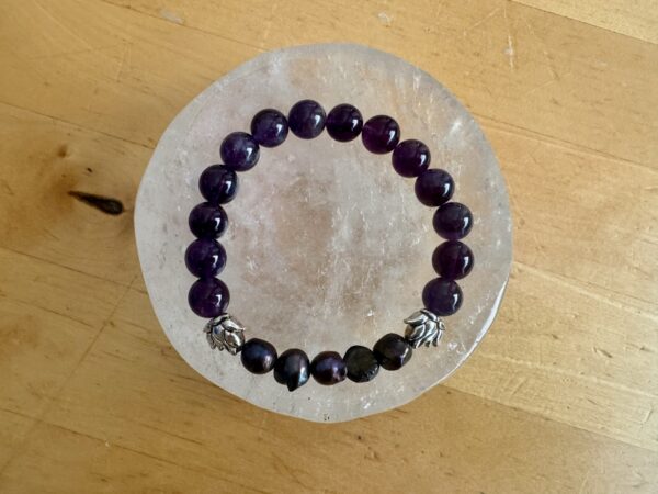 Amethyst and Freshwater Pearl Bracelet