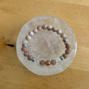 Mixed Moonstone and Sunstone Bracelet