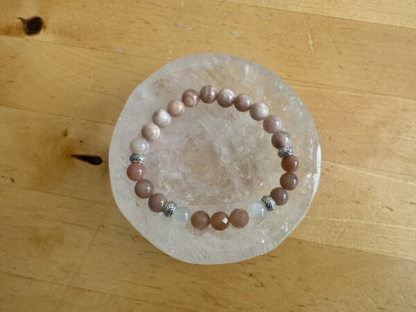 Mixed Moonstone and Sunstone Bracelet