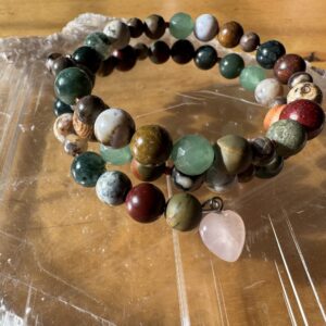 Rainforest Jasper and Green Aventurine Wrap Bracelet