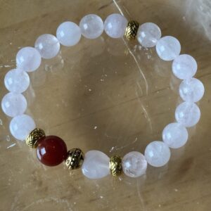 Rose Quartz and Carnelian Bracelet