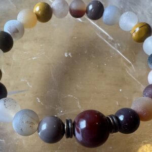 Frosted Agate and Mookaite Jasper