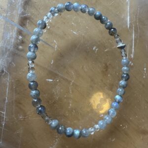 Delicate Labradorite and Czech Glass Bead Breacelet