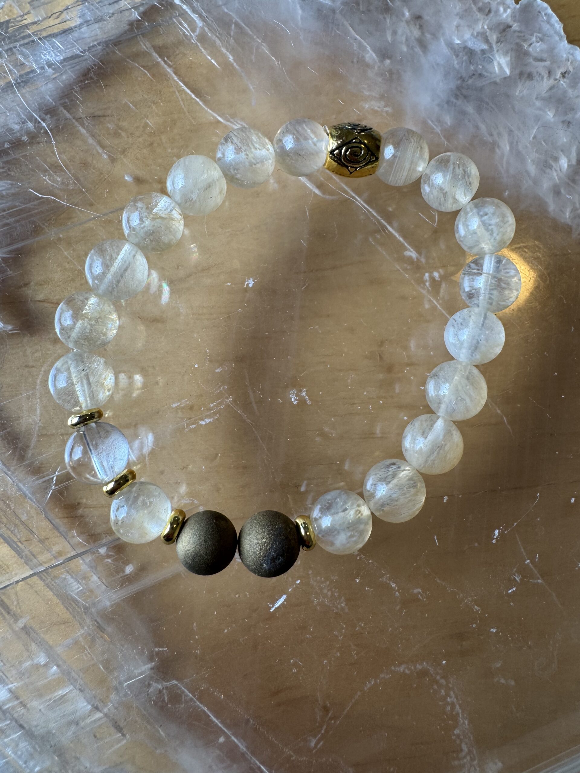 Citrine and Gold Druzy Stone