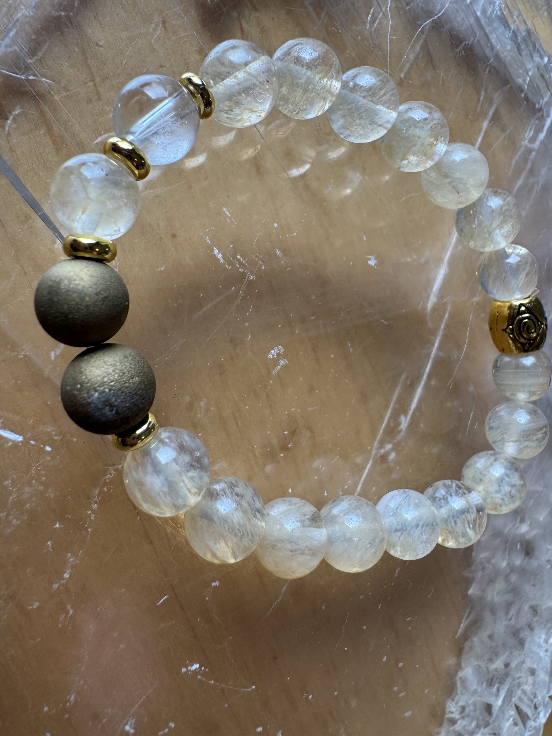 Citrine and Gold Druzy Stone - Image 2