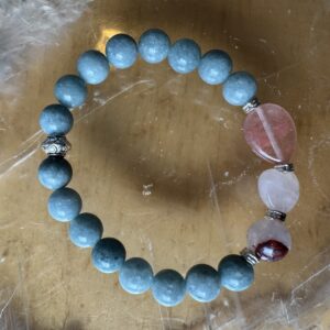 Burmese Jade with Rose, Cherry and Fire Quartz